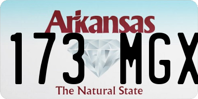 AR license plate 173MGX