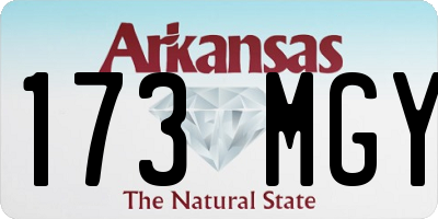 AR license plate 173MGY