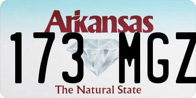 AR license plate 173MGZ