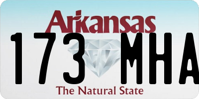 AR license plate 173MHA