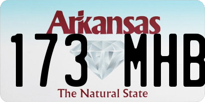AR license plate 173MHB