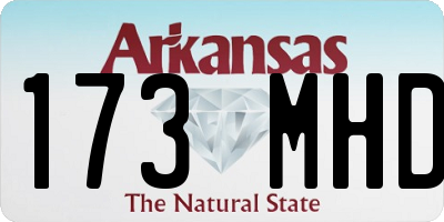 AR license plate 173MHD