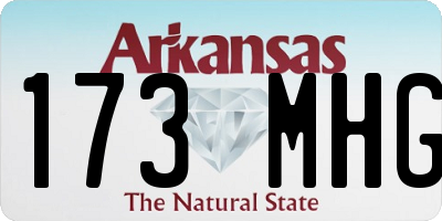 AR license plate 173MHG