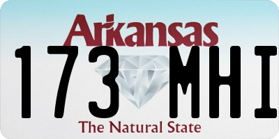 AR license plate 173MHI
