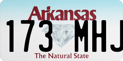 AR license plate 173MHJ