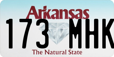 AR license plate 173MHK