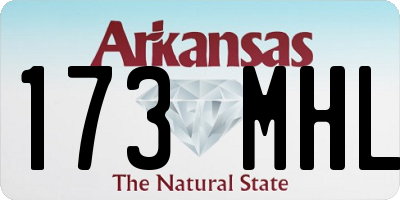 AR license plate 173MHL