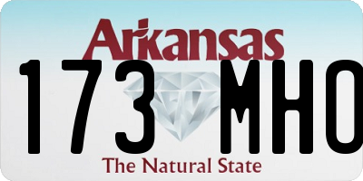 AR license plate 173MHO