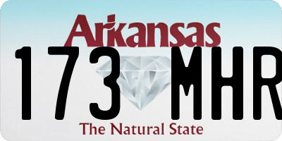 AR license plate 173MHR