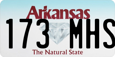 AR license plate 173MHS