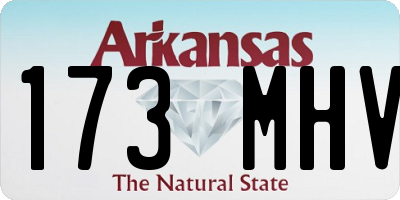 AR license plate 173MHV