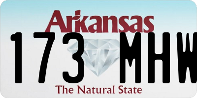 AR license plate 173MHW