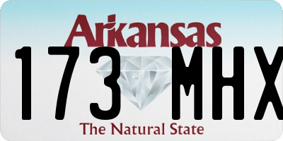 AR license plate 173MHX