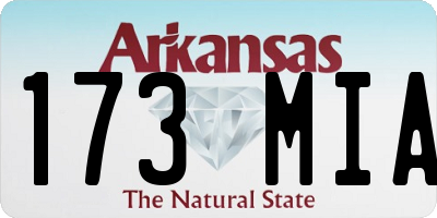AR license plate 173MIA