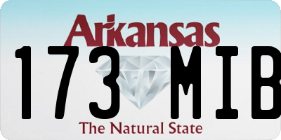 AR license plate 173MIB