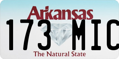 AR license plate 173MIC