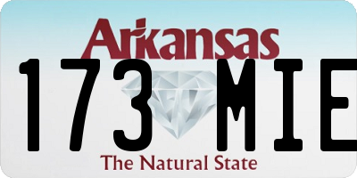 AR license plate 173MIE