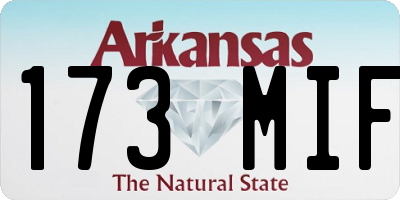 AR license plate 173MIF