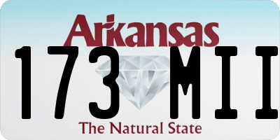 AR license plate 173MII