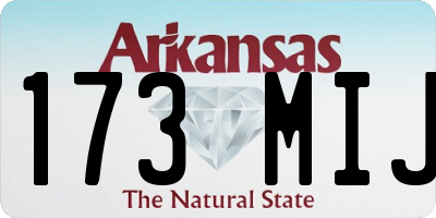 AR license plate 173MIJ