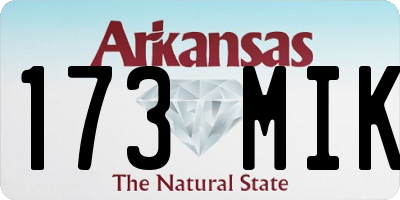 AR license plate 173MIK
