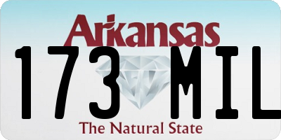 AR license plate 173MIL
