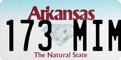 AR license plate 173MIM