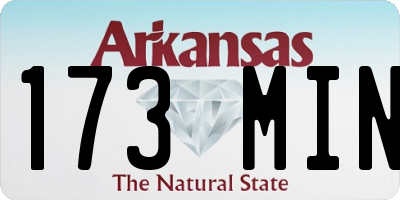 AR license plate 173MIN