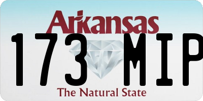 AR license plate 173MIP