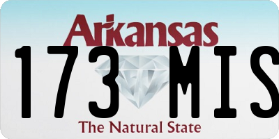 AR license plate 173MIS