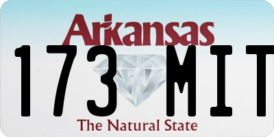 AR license plate 173MIT