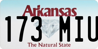 AR license plate 173MIU