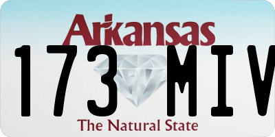 AR license plate 173MIV