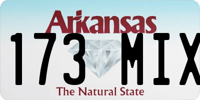 AR license plate 173MIX