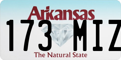 AR license plate 173MIZ