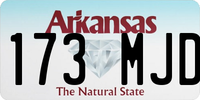 AR license plate 173MJD