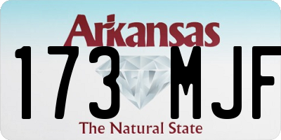AR license plate 173MJF