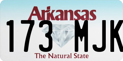 AR license plate 173MJK