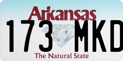 AR license plate 173MKD