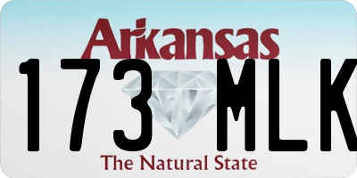 AR license plate 173MLK