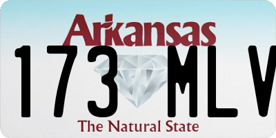 AR license plate 173MLV