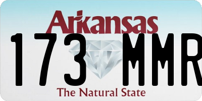 AR license plate 173MMR