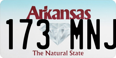 AR license plate 173MNJ