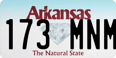 AR license plate 173MNM