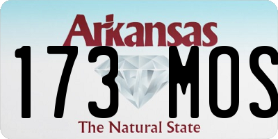 AR license plate 173MOS