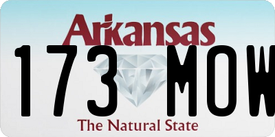 AR license plate 173MOW