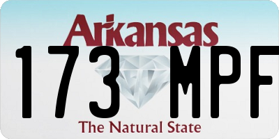 AR license plate 173MPF