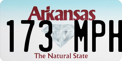 AR license plate 173MPH