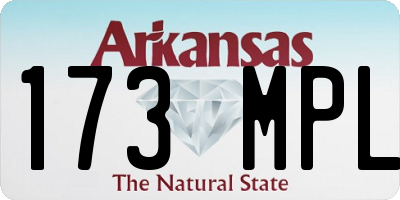 AR license plate 173MPL