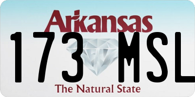 AR license plate 173MSL